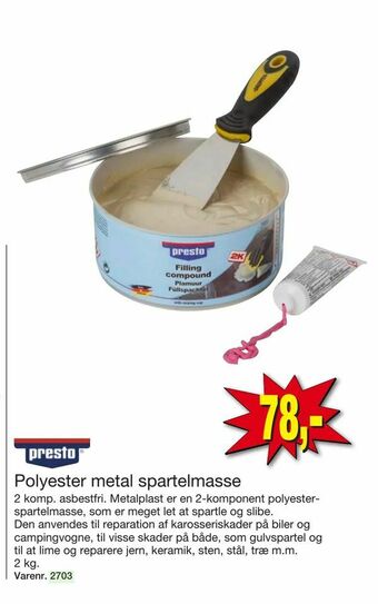 Harald Nyborg Polyester metal spartelmasse tilbud