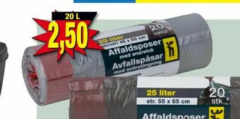 Affaldsposer med snøreluk