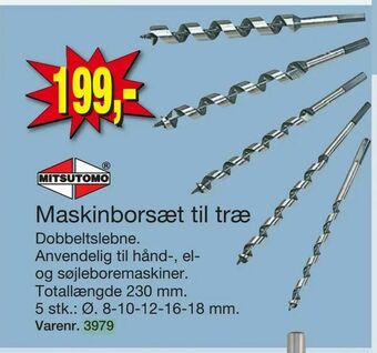 Harald Nyborg Maskinborsæt til træ tilbud