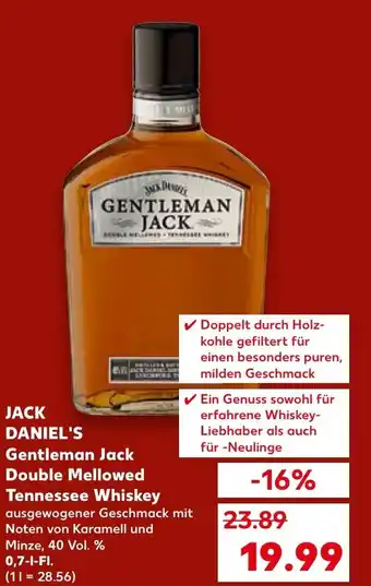 Kaufland JACK DANIEL'S Gentleman Jack Double Mellowed Tennessee Whiskey tilbud