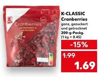 Kaufland K-CLASSIC Cranberries tilbud