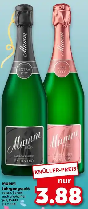 Kaufland MUMM Jahrgangssekt tilbud