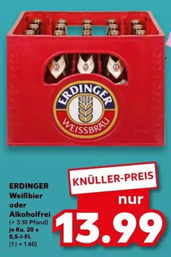 Kaufland ERDINGER Weißbier oder Alkoholfrei tilbud