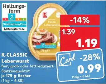 Kaufland K-CLASSIC Leberwurst tilbud