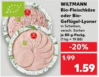 Kaufland WILTMANN Bio-Fleischkäse oder Bio- Geflügel-Lyoner tilbud