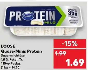 Kaufland DE LOOSE Quäse-Minis Protein tilbud