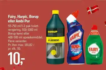 Føtex Fairy, Harpic, Borup eller Ambi Pur tilbud