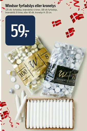 Føtex Windsor fyrfadslys eller kronelys tilbud