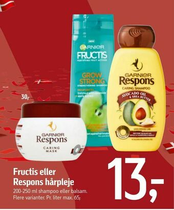 Føtex Fructis eller Respons hårpleje tilbud