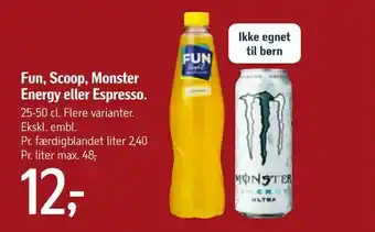 Føtex Fun, Scoop, Monster Energy eller Espresso tilbud
