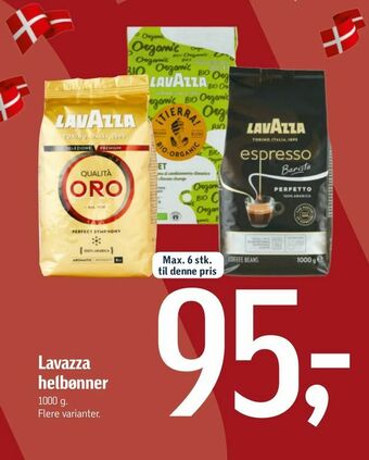 Føtex Lavazza helbønner tilbud