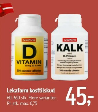 Føtex Lekaform kosttilskud tilbud