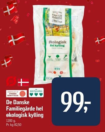 Føtex De Danske Familiegårde hel økologisk kylling tilbud