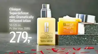 Føtex Clinique Superdefense eller Dramatically Different lotion tilbud