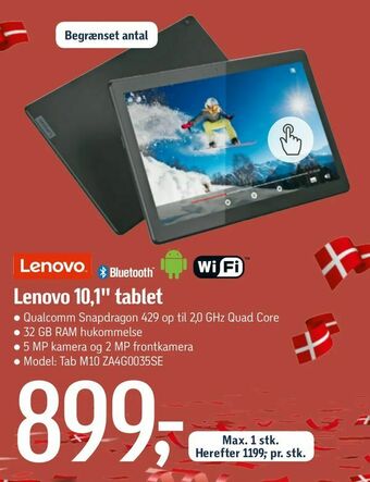 Føtex Lenovo 10,1" tablet tilbud
