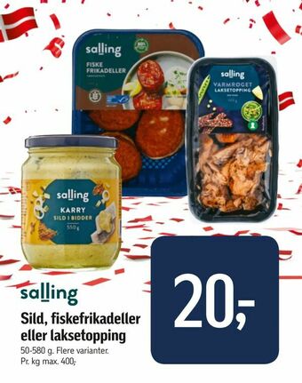 Føtex Sild, fiskefrikadeller eller laksetopping tilbud