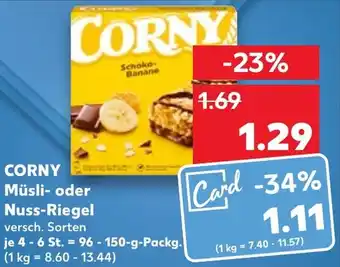 Kaufland CORNY Müsli- oder Nuss-Riegel tilbud