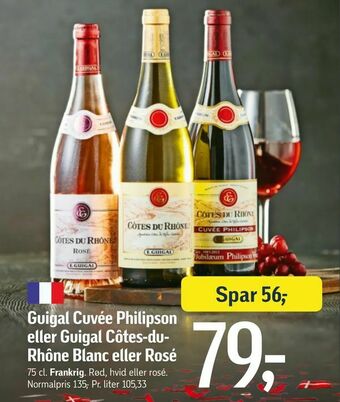 Føtex Guigal Cuvée Philipson eller Guigal Côtes-du- Rhône Blanc eller Rosé tilbud
