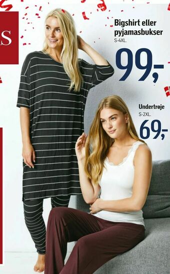 Føtex Bigshirt eller pyjamasbukser tilbud