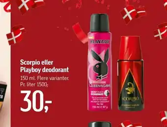 Føtex Scorpio eller Playboy deodorant tilbud