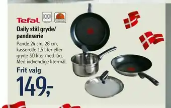 Føtex Daily stål gryde/ pandeserie tilbud