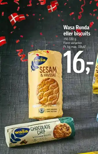 Føtex Wasa Runda eller biscuits tilbud