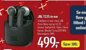 Føtex JBL T225 in-ear tilbud