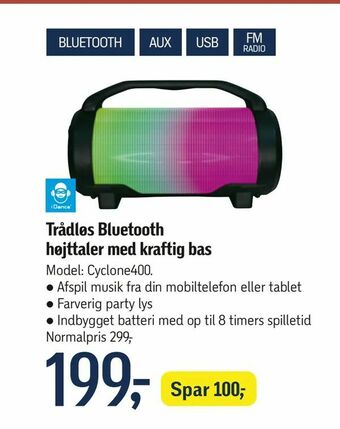 Føtex Trådløs Bluetooth højttaler med kraftig bas tilbud