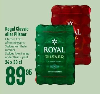 Min Købmand Royal Classic eller Pilsner tilbud