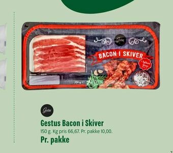 Min Købmand Gestus Bacon i Skiver tilbud