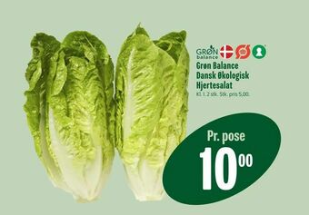 Min Købmand Grøn Balance Dansk Økologisk Hjertesalat tilbud