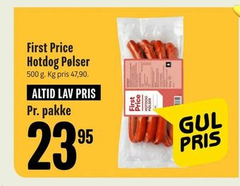 Min Købmand First Price Hotdog Pølser tilbud