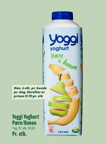 Min Købmand Yoggi Yoghurt Pære/Banan tilbud