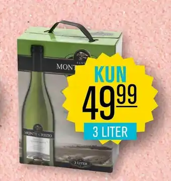 Priss Bib hvidvin 3 liter monte cristo tilbud