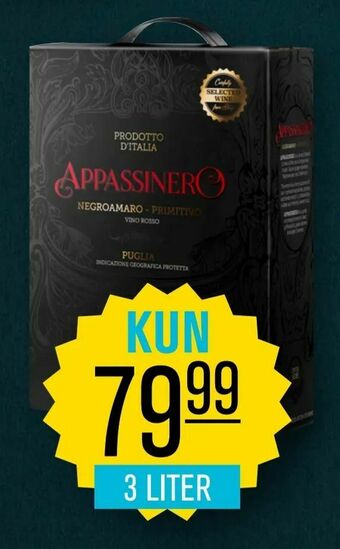 Priss Bib rødvin 3 liter appassinero tilbud