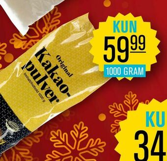 Priss Kakao kakaopulver tilbud