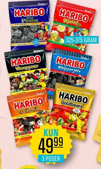 Priss Haribo vingummibamser piratos slikpose tilbud