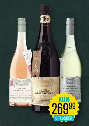 Priss Rødvin hvidvin rosé grande alberone tilbud