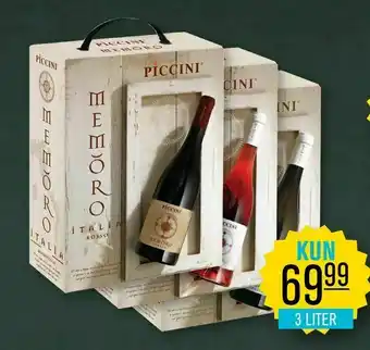 Priss Bib rødvin hvidvin rosé 3 liter piccini tilbud