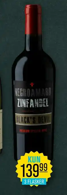 Priss Rødvin blacks devil xinfandel tilbud