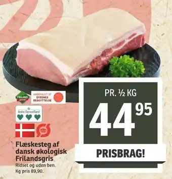SPAR Flæskesteg af dansk økologisk Frilandsgris tilbud