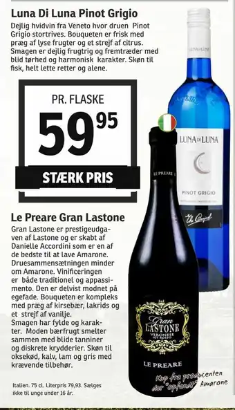 SPAR Luna Di Luna Pinot Grigio tilbud