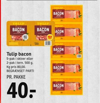 SPAR Tulip bacon tilbud