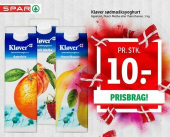 SPAR Kløver sødmælksyoghurt tilbud