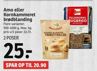 SPAR Amo eller Kornkammeret brødblanding tilbud