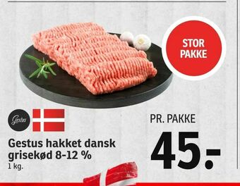 SPAR Gestus hakket dansk grisekød 8-12 % tilbud