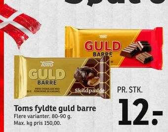 SPAR Toms fyldte guld barre tilbud