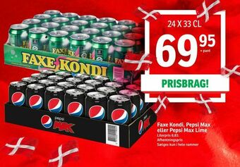 SPAR Faxe Kondi, Pepsi Max eller Pepsi Max Lime tilbud