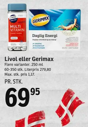 SPAR Livol eller Gerimax tilbud