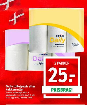 SPAR Daily toiletpapir eller køkkenruller tilbud